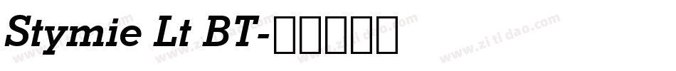 Stymie Lt BT字体转换